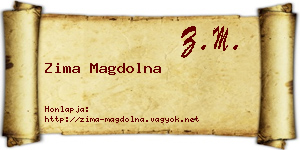 Zima Magdolna névjegykártya