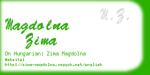 magdolna zima business card